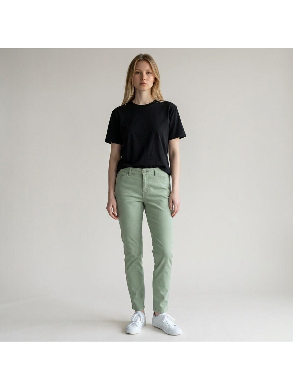 Old Navy Jeans Women 10 Green Denim Medium Wash Mid Rise Pixie Skinny Pockets